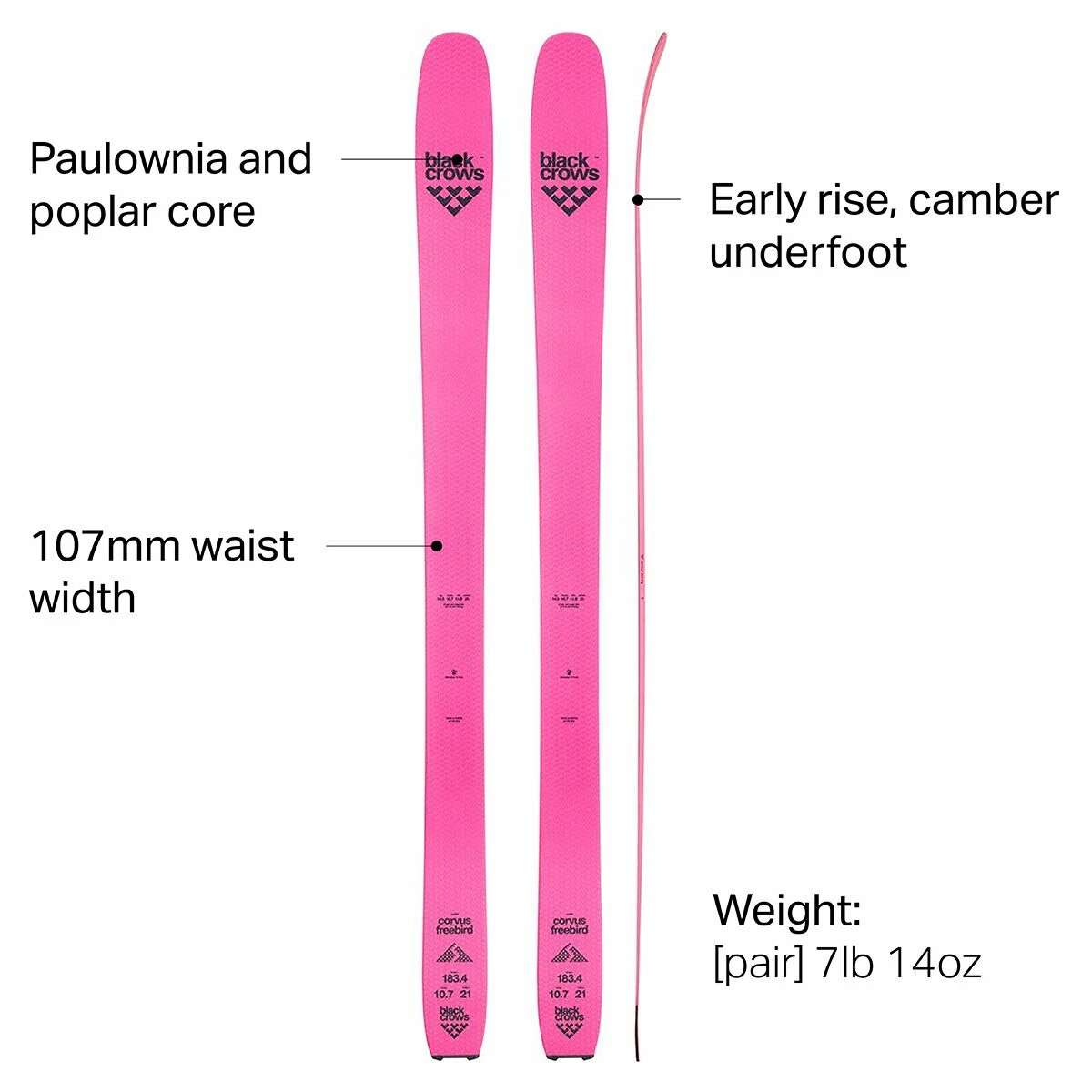 Black Crows Corvus Freebird Ski 2022 2 Black Crows Corvus Freebird Ski 2022 - Image 2