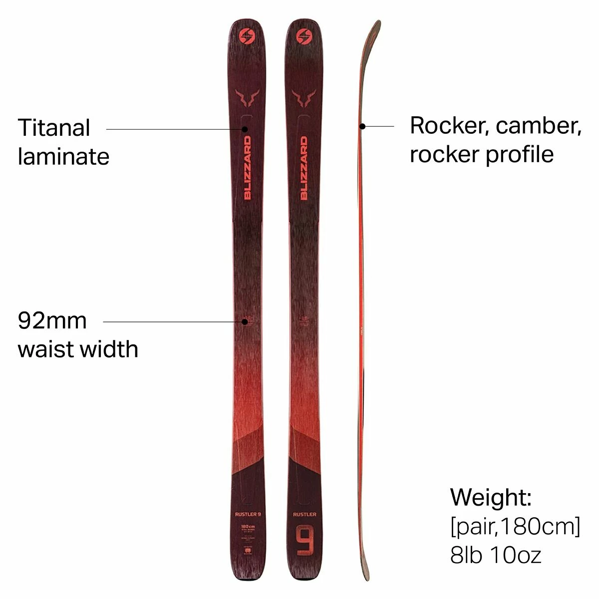 Blizzard Rustler 9 Ski 2022 2 Blizzard Rustler 9 Ski 2022 - Image 2